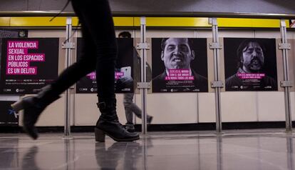 Campaña de la ONU Mujeres en el metro de Ciudad de México para erradicar el acoso sexual.
