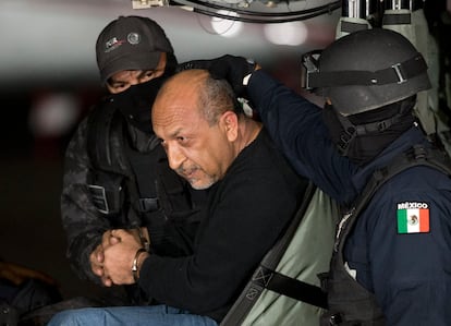 Detención de Servando "La Tuta" Gómez," líder de los Caballeros templarios, en febrero de 2015.