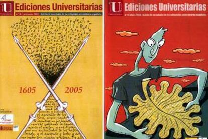 Dos ejemplares de los boletines trimestrales que publica la Asociación de Editoriales Universitarias Españolas.