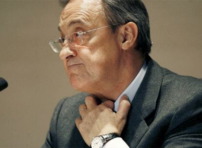 Florentino Pérez en la conferencia que ofreció ayer en Alicante.