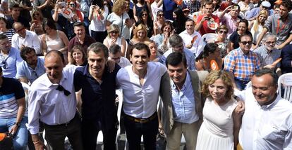 Albert Rivera, en un acto electoral en Valencia. 