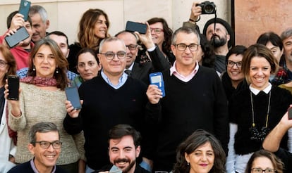 Concentración de periodistas del 'Diario de Mallorca', contra la medida del juez.