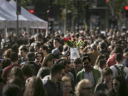 La Rambla de Catalunya, un dels carrers més saturats del Sant Jordi.