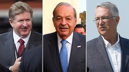 Germán Larrea, Carlos Slim y Ricardo Salinas Pliego