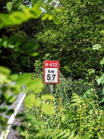 Kilómetro 57 de la Nacional 632, en Asturias, el tramo más peligroso de las vías convencionales del Estado.