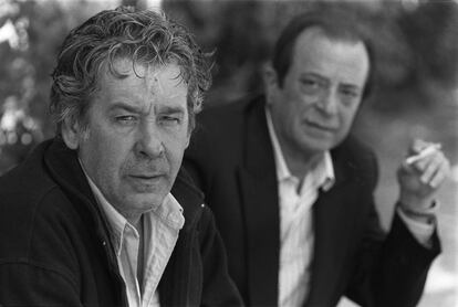 Ibáñez y Goytisolo en 1994, en un parque de Madrid.