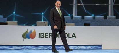 El presidente de Iberdrola, Ignacio S&aacute;nchez Gal&aacute;n, durante la Junta General de Accionistas de la el&eacute;ctrica Iberdrola. 