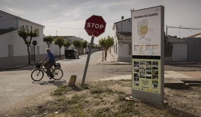 Una calle en Guadiana del Caudillo, Badajoz.