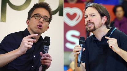 Errejón e Iglesias, candidatos de Más País y Unidas Podemos a la presidencia.