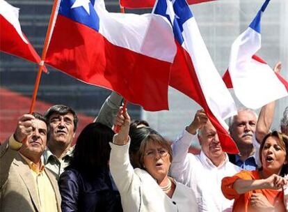 Michelle Bachelet, durante la conmemoración del aniversario del plebiscito que marcó el fin de la dictadura