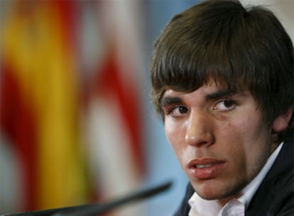 Cabrera, en la presentación como jugador del Atlético de Madrid.