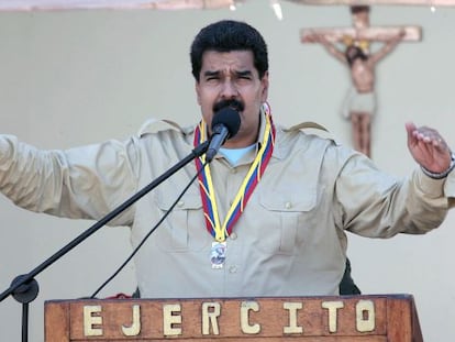 Nicol&aacute;s Maduro este lunes en un acto.