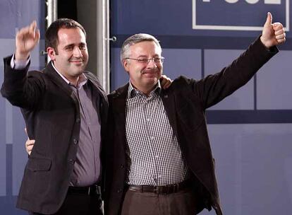 Jorge Alarte y José Blanco, ayer, en Alicante.