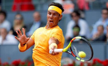 Nadal, durante el partido ante Monfils. 