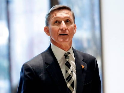 Mike Flynn, el jueves en la Trump Tower, en Nueva York