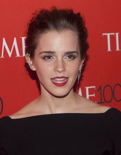 “Quero ser uma pessoa que se sente bem com seu corpo, que pode dizer que o ama e que não quer mudar nada.” Emma Watson, aos 25 anos, no traje de gala Time 100, dedicado às pessoas mais influentes do mundo (2015).