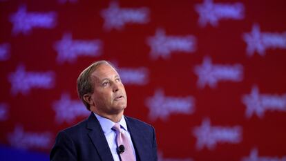 El fiscal de Texas, Ken Paxton, en una conferencia de políticos republicanos organizada en Dallas, en agosto de 2022.