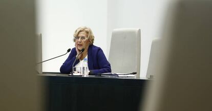 La alcaldesa de Madrid, Manuela Carmena. 