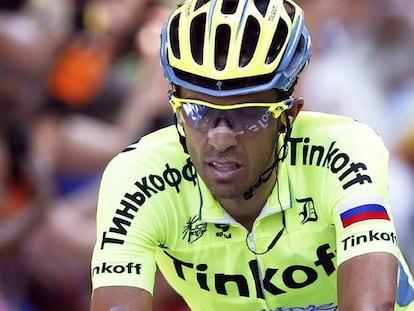 Contador, en la etapa de ayer
