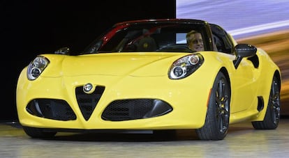 Vista del del nuevo 4C Spider de Alfa Romeo.