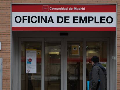 Una oficina de empleo en el barrio de la Concepción, en Madrid.