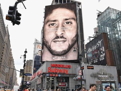 Anúncio da Nike protagonizado por Colin Kaepernick.