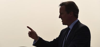 Rueda de prensa del primer ministro brit&aacute;nico, David Cameron.