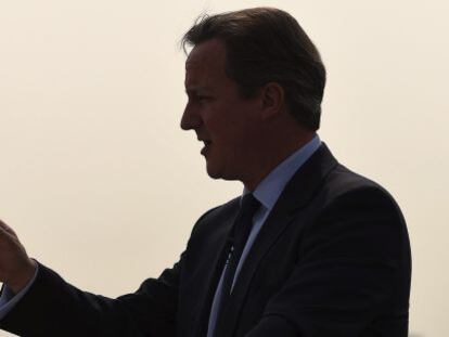 Rueda de prensa del primer ministro brit&aacute;nico, David Cameron.