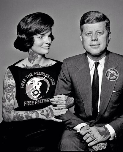 John F. Kennedy y su mujer, Jackie.