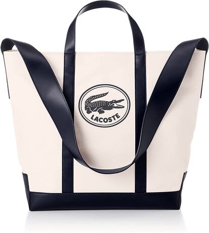 Bolso de Lacoste con doble asa, disponible en dos colores.