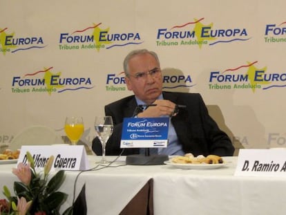 Alfonso Guerra, hoy, en el Forum Europa.