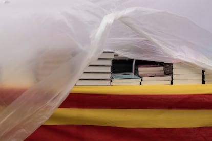 Una parada durant la Diada de Sant Jordi