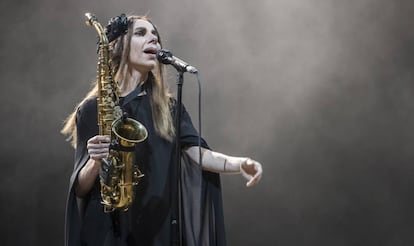 PJ Harvey, durante su concierto en el Primavera Sound.