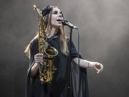 PJ Harvey, durante su concierto en el Primavera Sound.