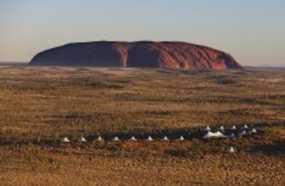 Camping en Uluru (Australia).