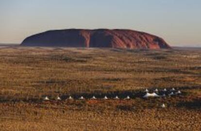 Camping en Uluru (Australia).