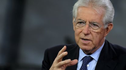 Mario Monti durante una entrevista en Bloomberg TV, en Nueva York.  