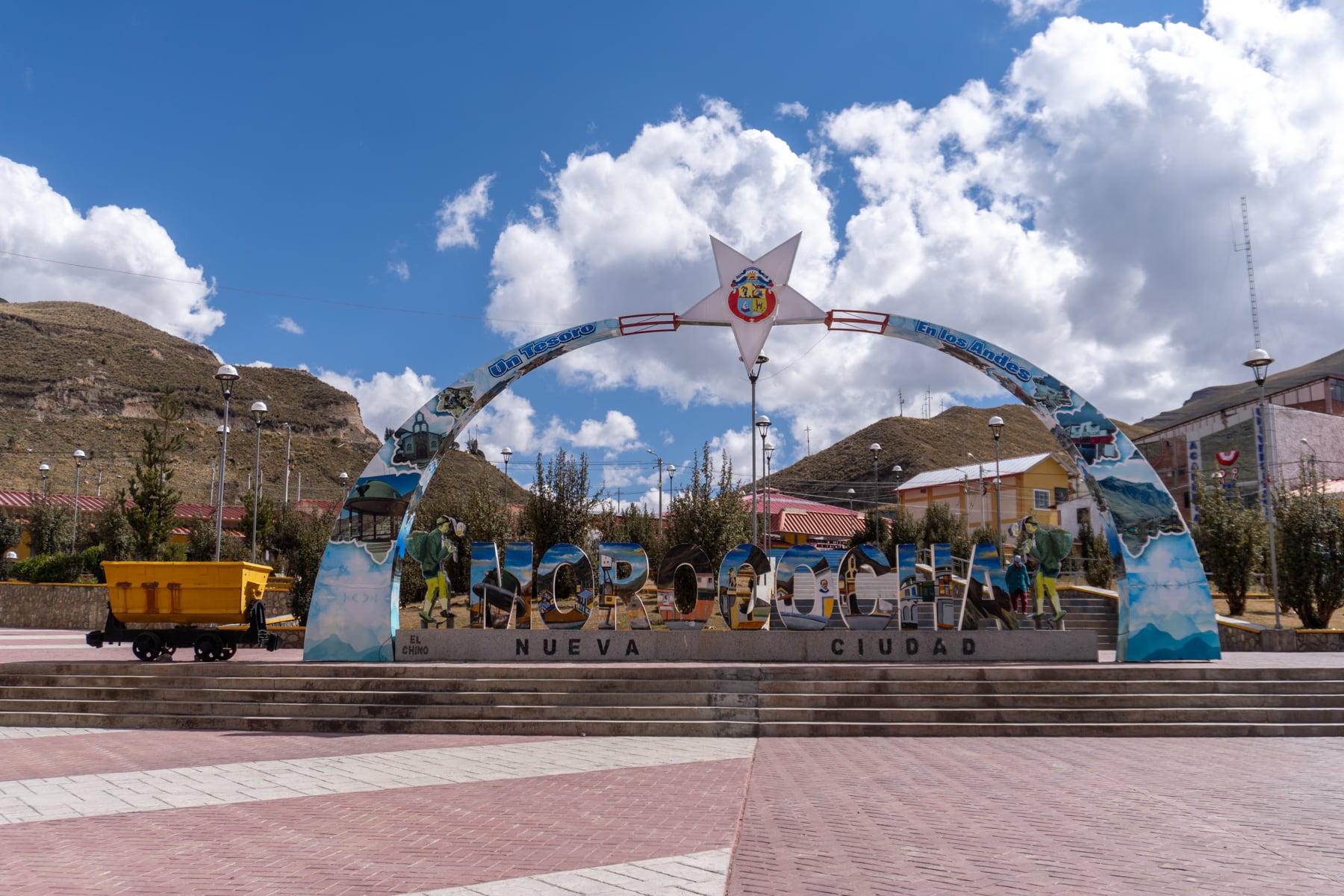 Plaza central de la ciudad Nueva Morococha, en Junín.