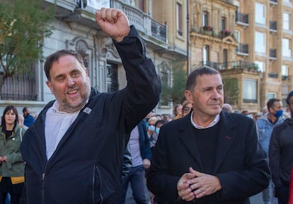 Oriol Junqueras y Arnaldo Otegi