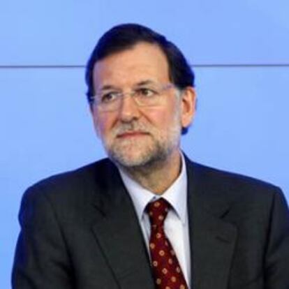 El líder del PP, Mariano Rajoy, y la secretaria general del partido, María Dolores de Cospedal, durante la reunión mensual del Comité Ejecutivo Nacional.