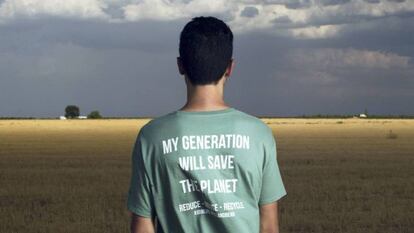 A member of Juventud por el Clima in Tomelloso.