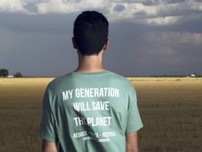 A member of Juventud por el Clima in Tomelloso.