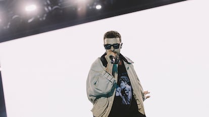 Justin Timberlake durante su concierto en el Icónica Santalucía Sevilla Fest. / ÓSCAR ROMERO (ICÓNICA)