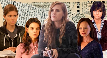 Zooey Barnes (Kate Mara), Heather Holloway (Katie Holmes), Camille Preaker (Amy Adams), Rory Gilmore (Alexis Bledel) y Megan (Sally Field), periodistas que se acostaron con sus fuentes.