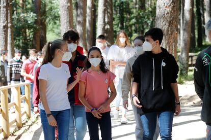 El 14 de julio de 2021, la princesa de Asturias participa en el acto del programa europeo Un Árbol por Europa, en el Hayedo de Montejo de la Sierra (Madrid). 