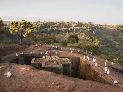 Iglesia de San Jorge, en Lalibela (Etiopía).