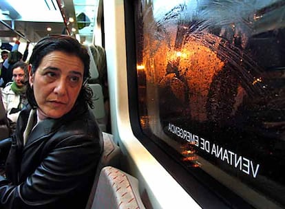 Rosa María Ventas, herida el 11-M, durante el mismo trayecto que efectuó aquel día en uno de los <i>trenes de la muerte.</i>