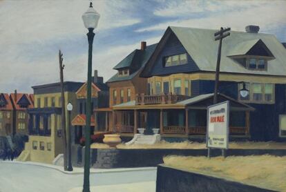 &#039;East Wind Over Weehawken&#039; (1934), de Edward Hopper.