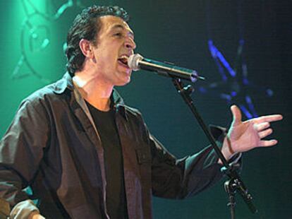 Manolo García, durante su actuación en Madrid.