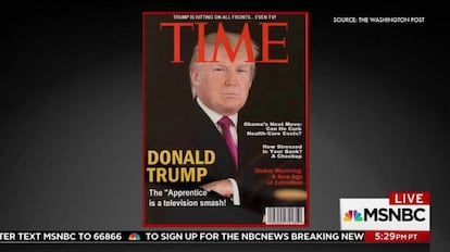 La portada falsa de TIME manufacturada por Trump.